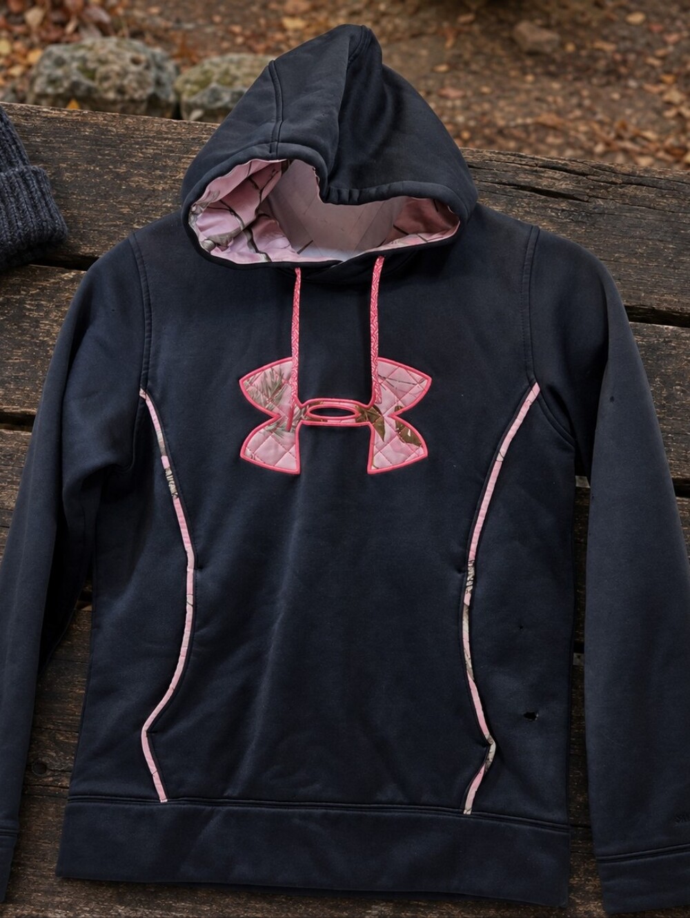 Under Armour Storm Pink Realtree Camo Distressed Hoodie